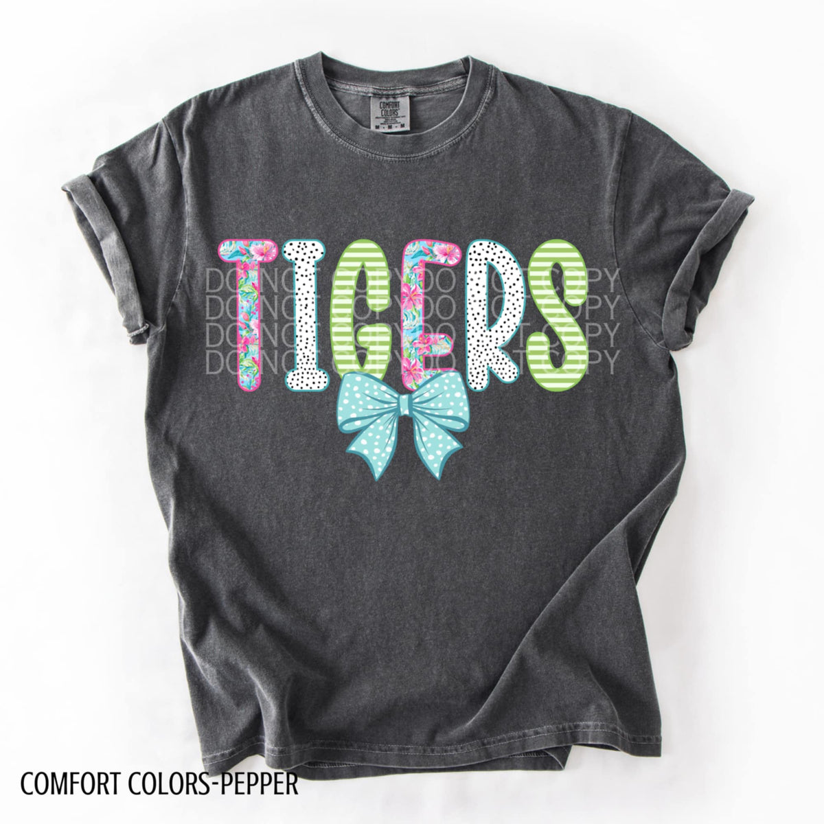 Tigers blue bow (CSG) 92411 DTF transfer