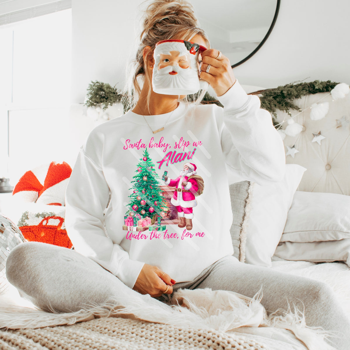 Santa slip me an energy drink (MZ) DTF transfer
