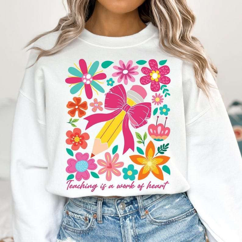 Teaching is a work of heart pencil 80238 DTF transfer