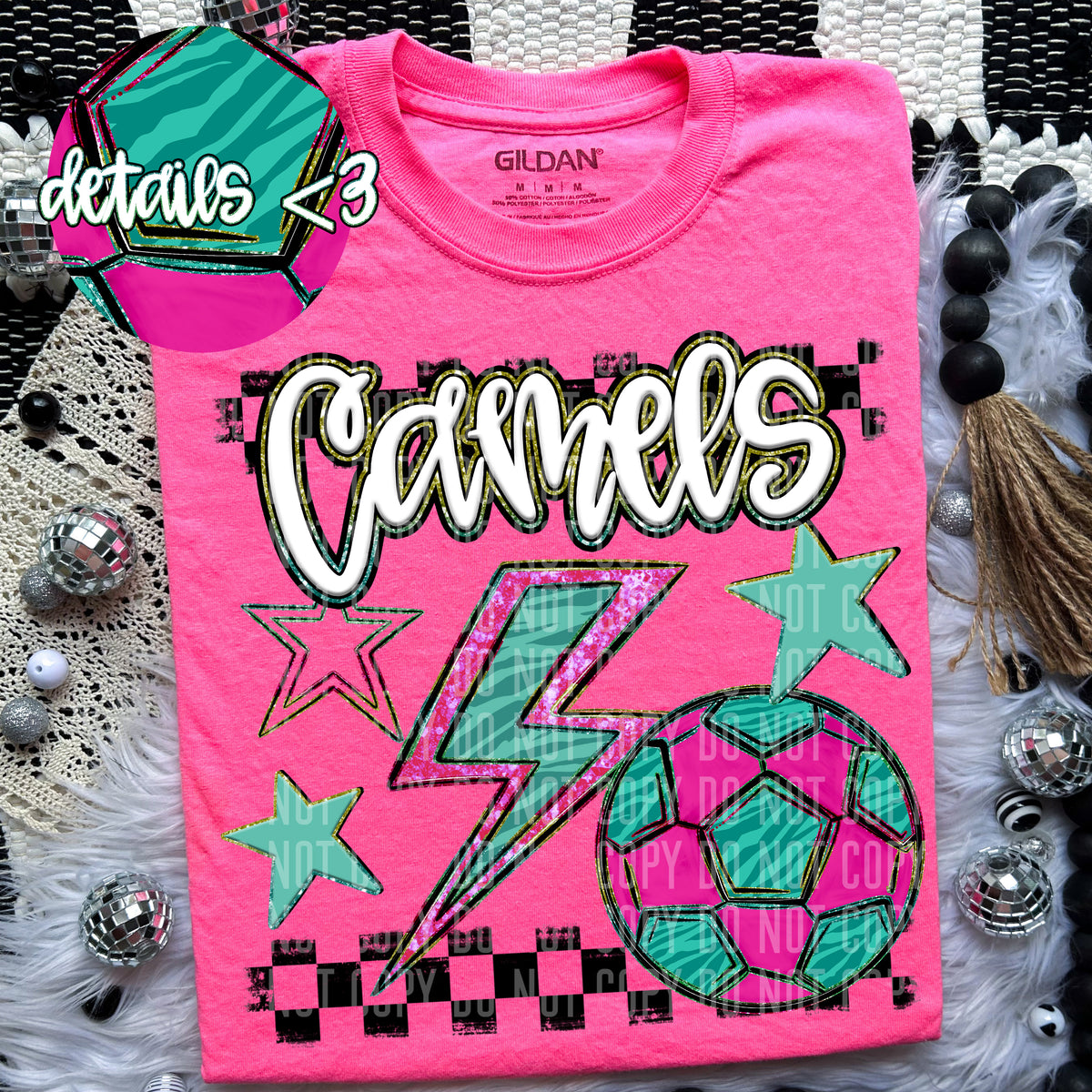 Camels Rainbow Soccer (Caplinger) 97366 DTF transfer