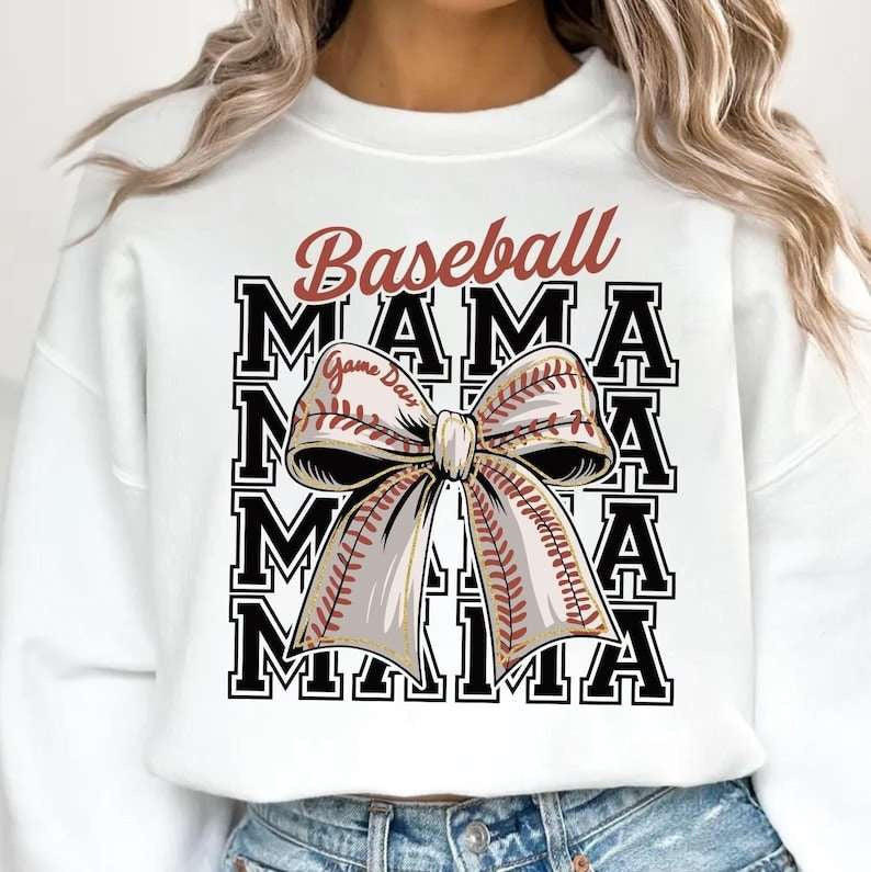 Baseball mama stacked 84380 DTF transfer