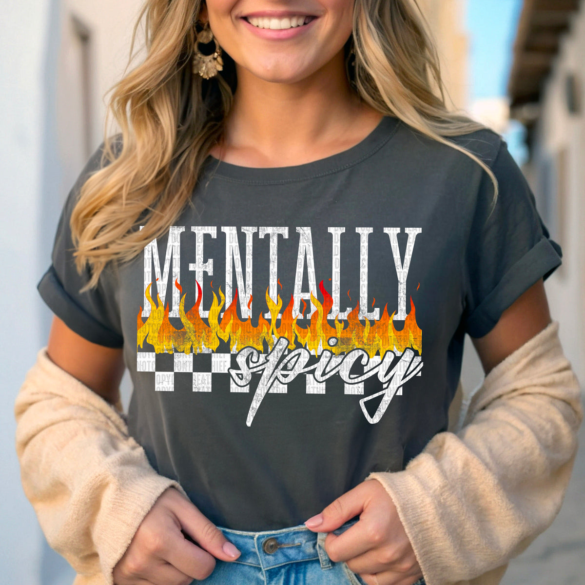 Mentally spicy white font 100161 DTF transfer