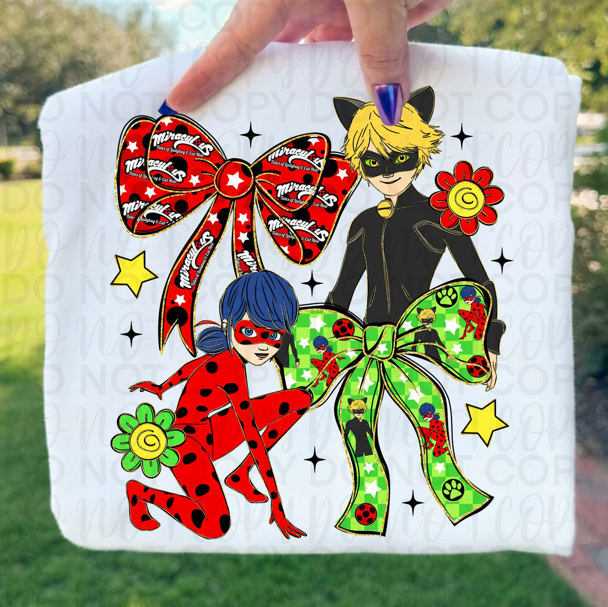 Ladybug with bows (UAC) DTF Transfer
