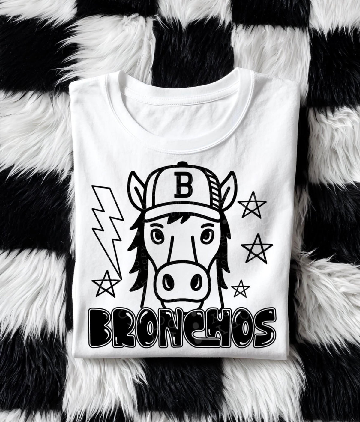 Bronchos Mascot BLACK (C’s) DTF transfer