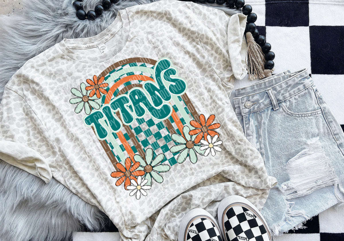 Floral Arch Mascot Titans 49274 DTF TRANSERS