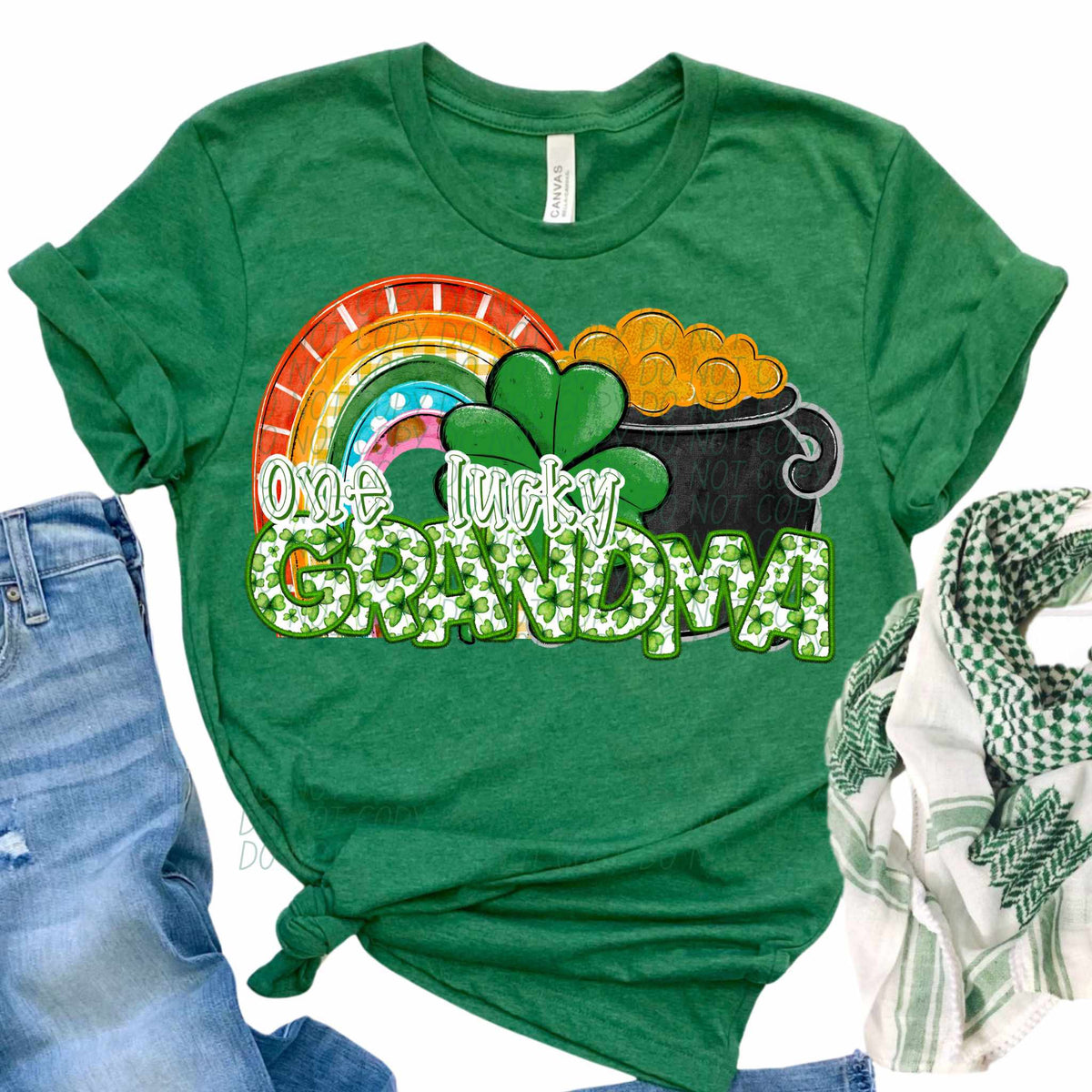 One lucky grandma (CITY) 84167 DTF transfer