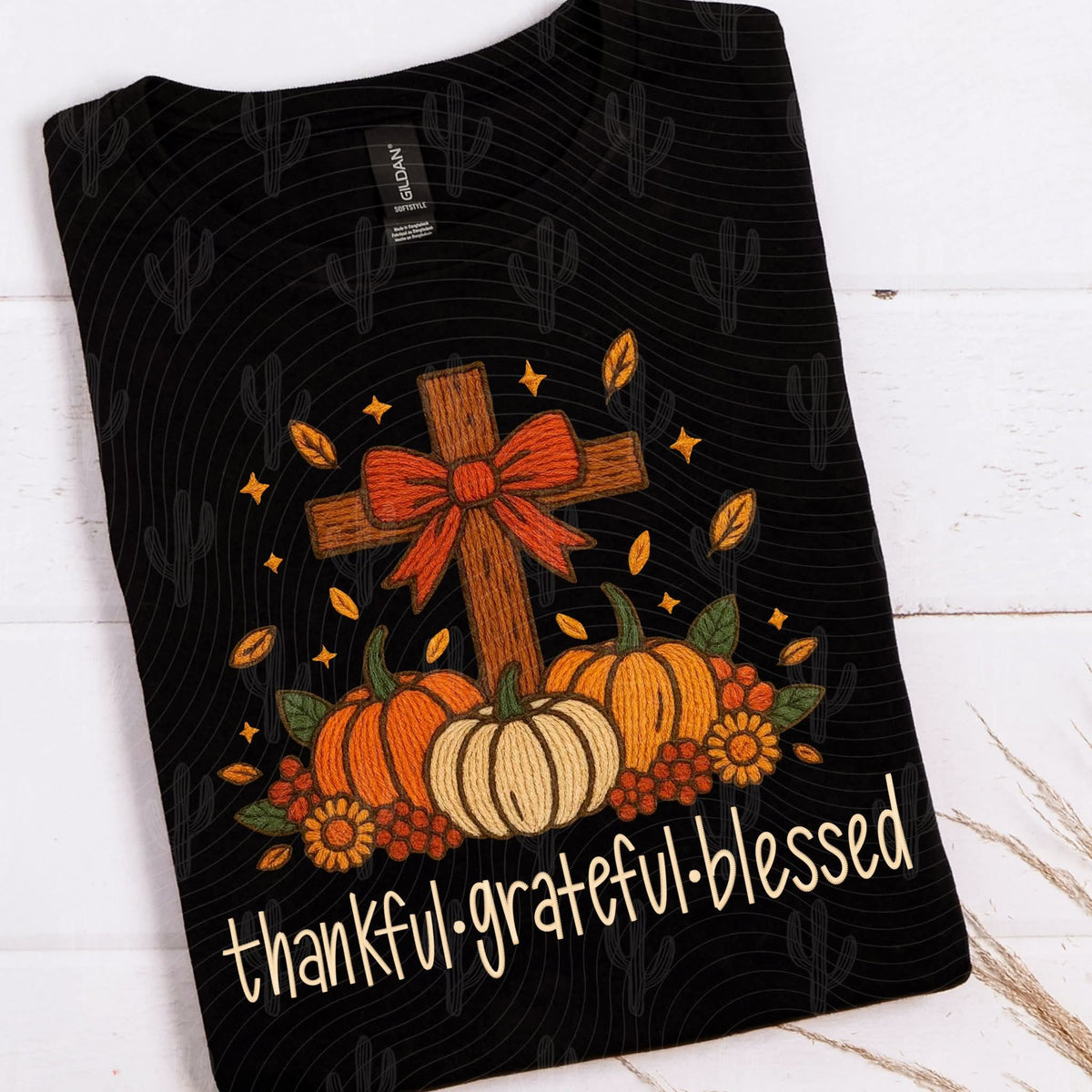 Thankful Grateful Blessed cross (crafti) DTF transfer