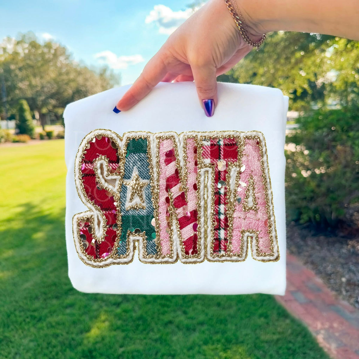 Santa faux gold glitter (C’s) DTF Transfer