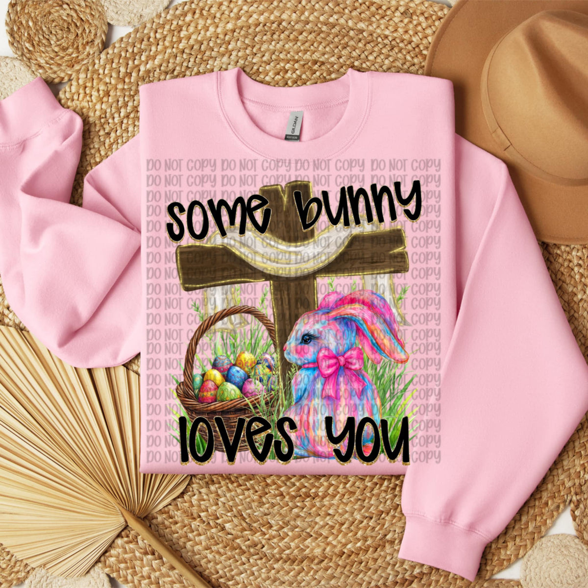 Some bunny loves you cross (VP) 91894 DTF transfer