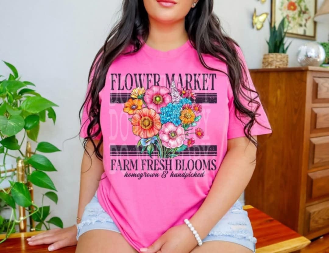 Flower market farm fresh blooms (Triple E) 85822 DTF transfer