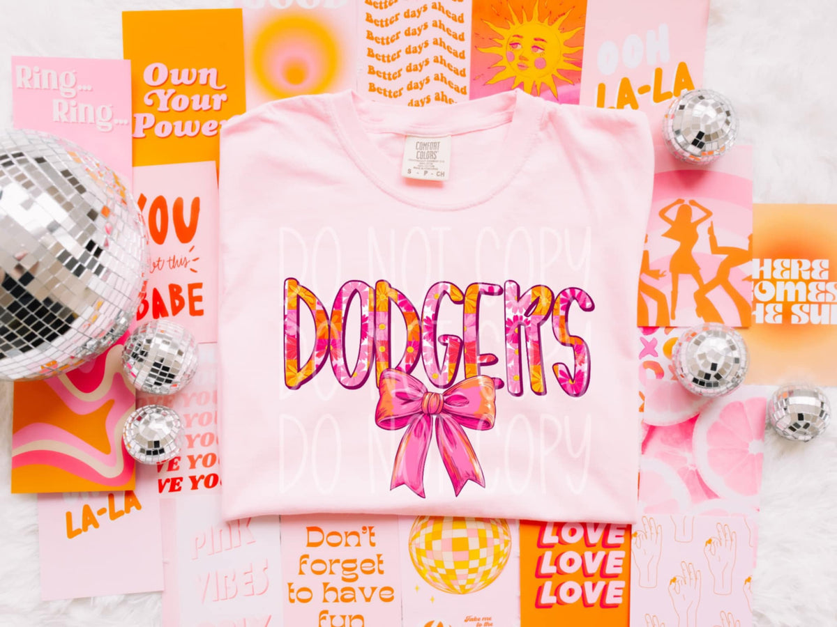 Dodgers orange and pink (PH) 96241 DTF transfer