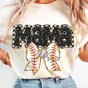 Mama softball bow 85701 DTF transfer