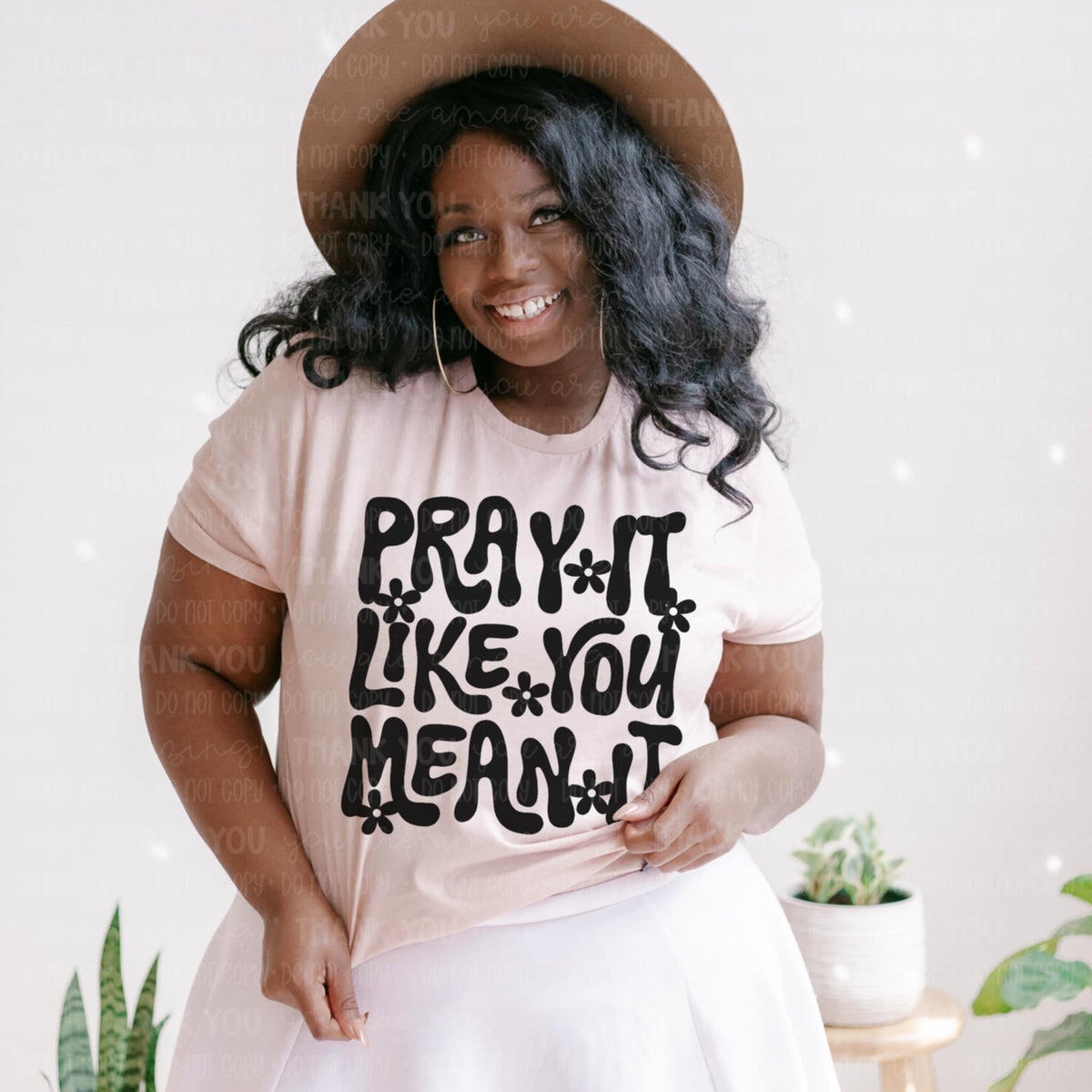 Pray it like you mean it BLACK (SAL) 97695 DTF transfer