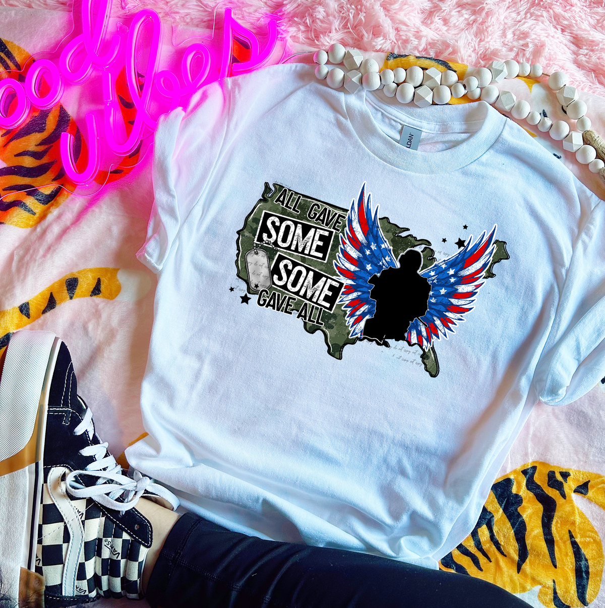 All Gave Some Some Gave All (camo and colorful)  49414 DTF transfers