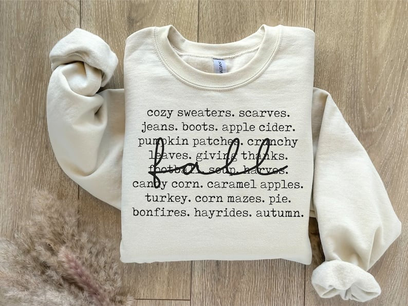Fall words black 55292 DTF transfer