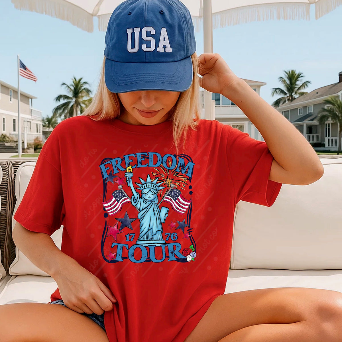Freedom Tour statue of liberty DTF Transfer