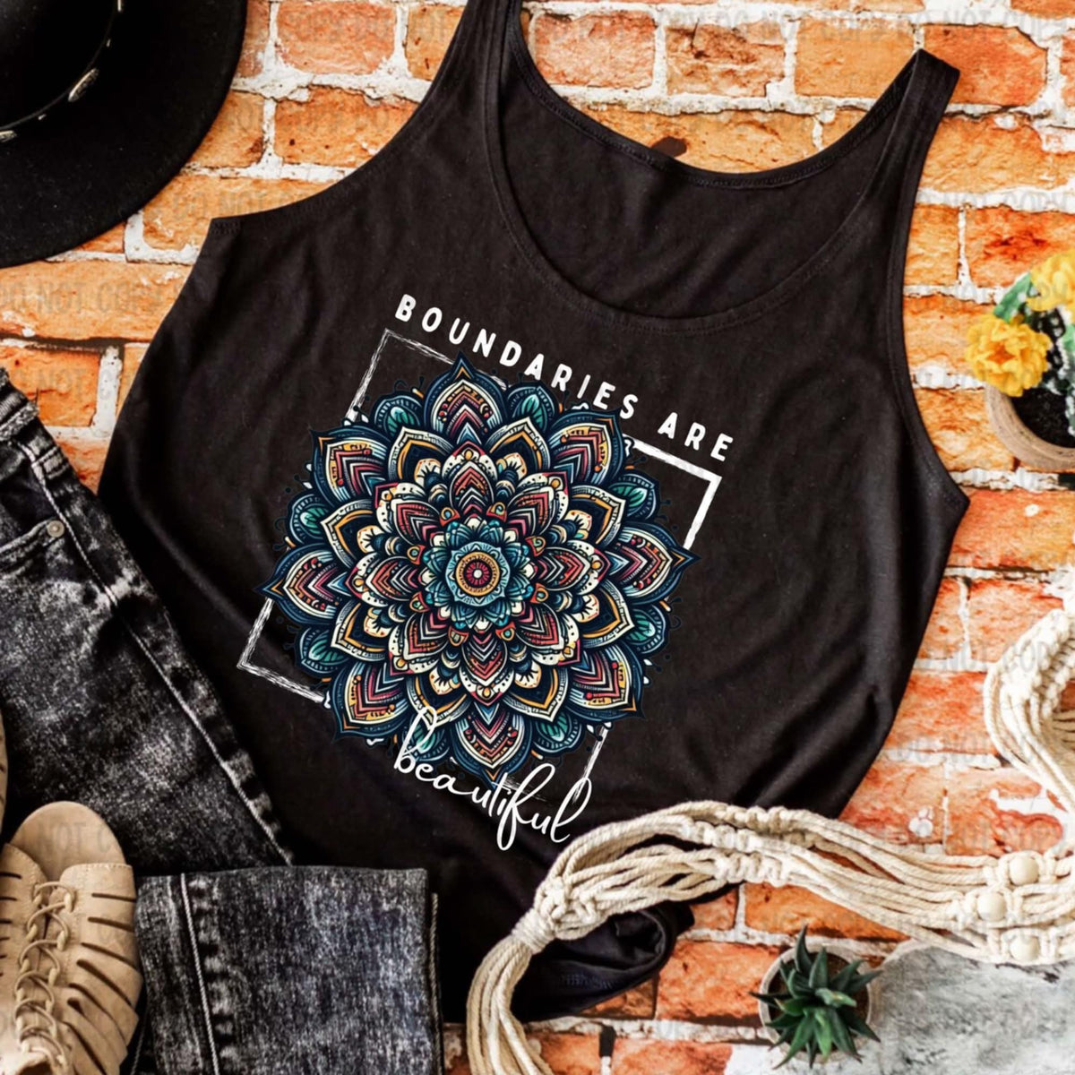 Boundaries are beautiful mandala DTF TRANSFER