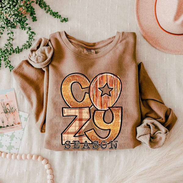 Cozy season fall patterns (SW) 58468 DTF transfer