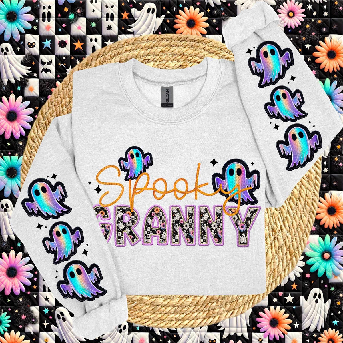 Spooky granny FRONT ONLY (HW) 62380 DTF transfer