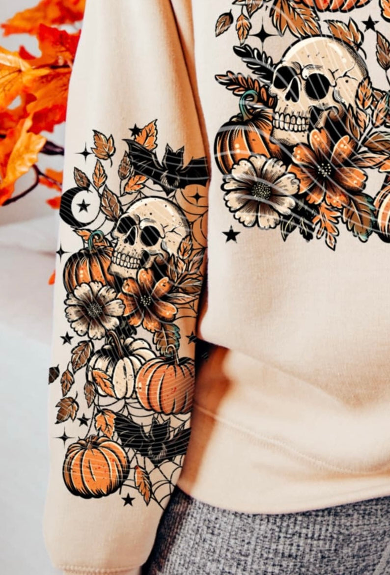 Frankenstein Skull Ghost SLEEVE AG DTF transfer