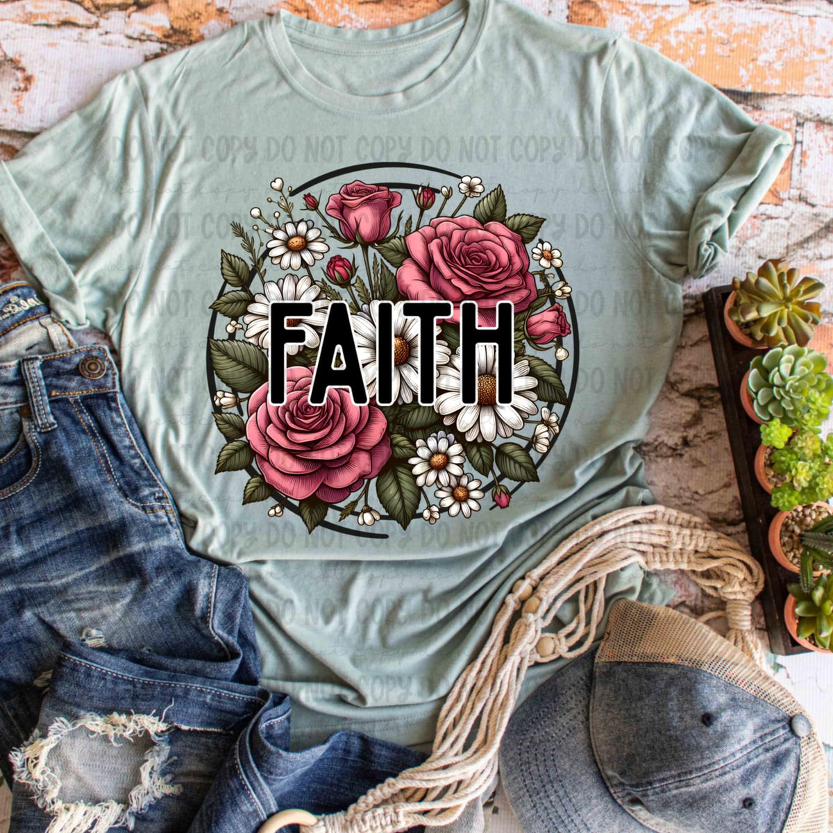 Faith floral circle (REVEL) 98919 DTF transfer