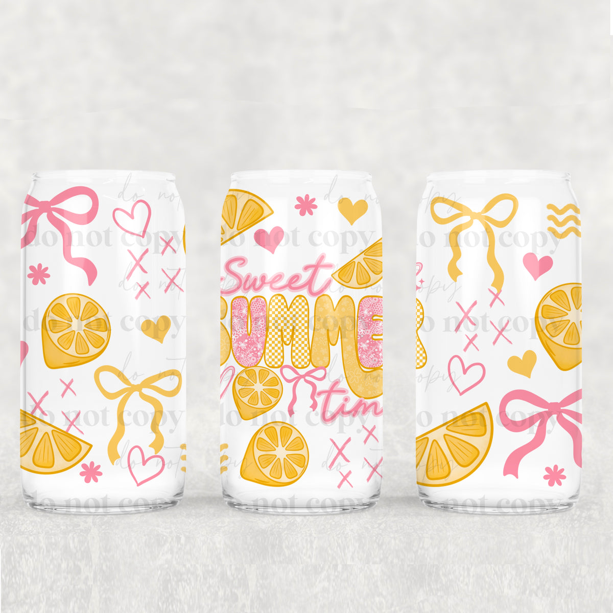 Sweet summertime lemons (CSC) UV DTF WRAP
