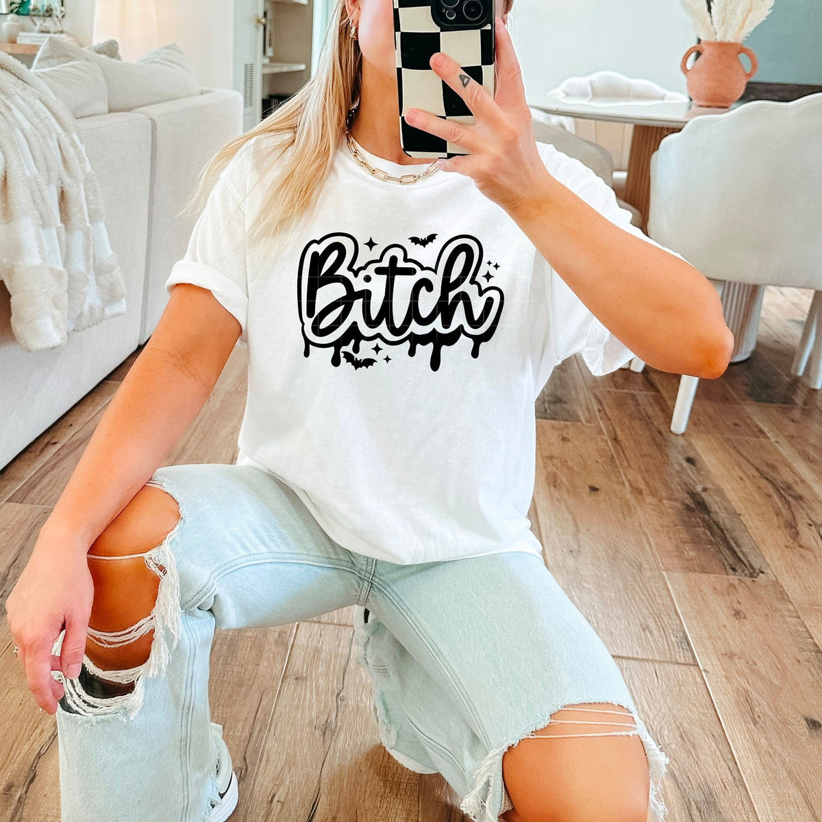 Bitch Outline BLACK (CSC) DTF transfer