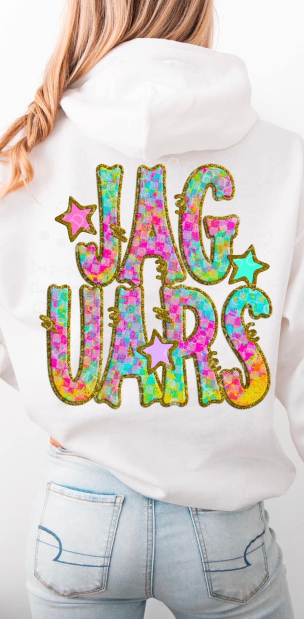 Jaguars colorful checkered (C’s) 91496 DTF transfer