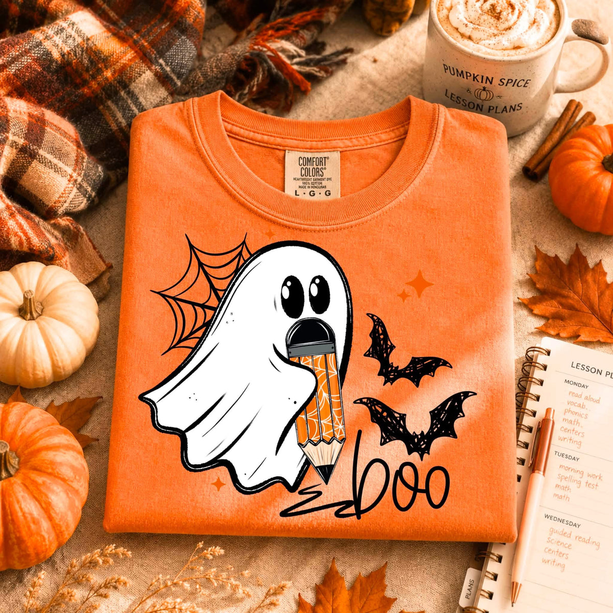 Boo pencil ghost black (CSC) DTF Transfer