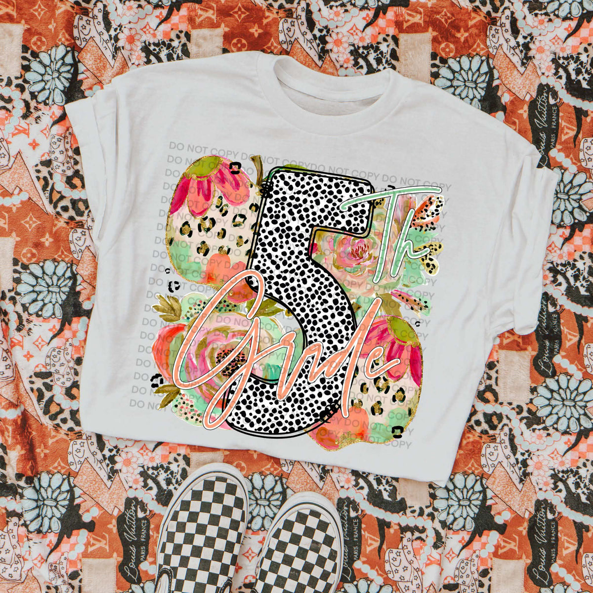 5th grade polka dots (Scg) DTF Transfer