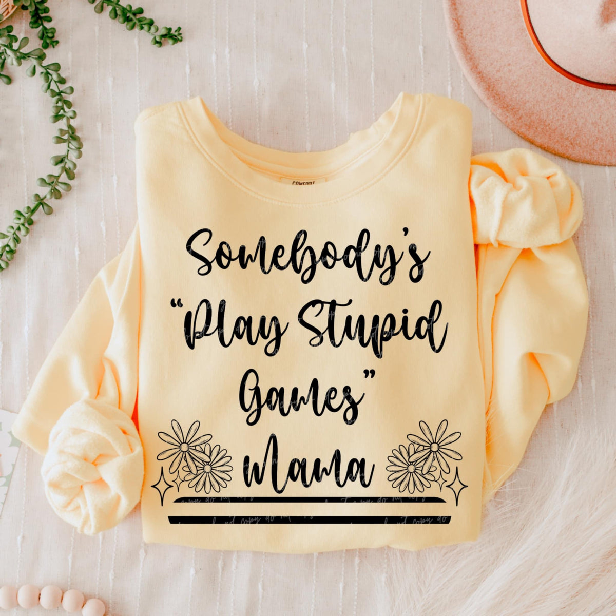 Somebody’s “play stupid games” mama BLACK (VIRGO) 90791 DTF transfer