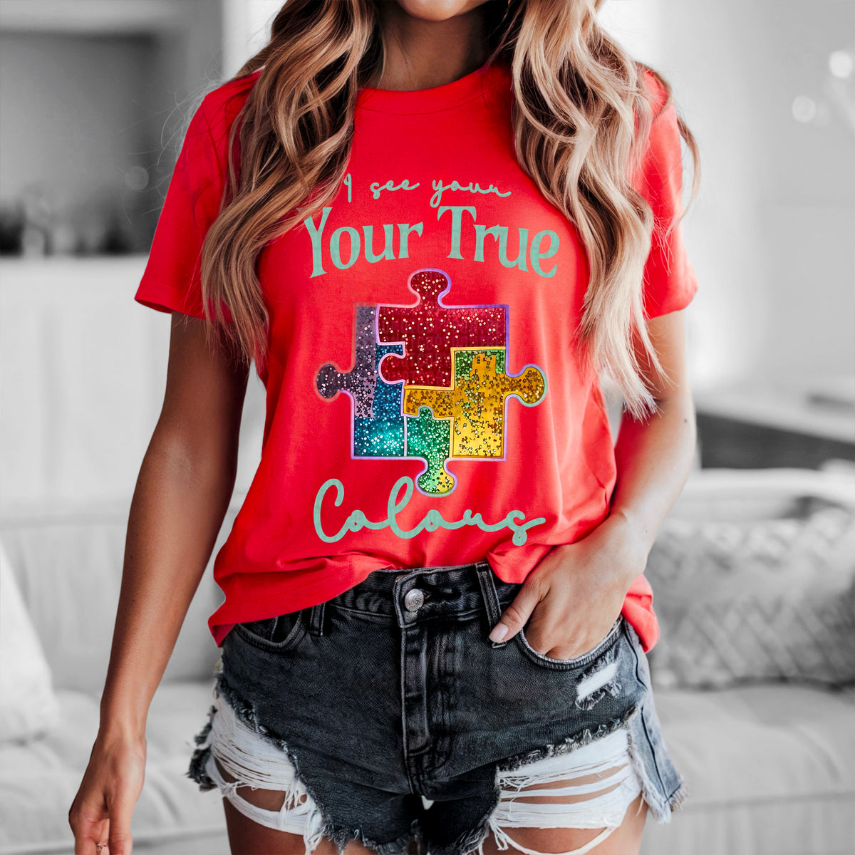 I see your true colors blue font 95209 DTF transfer