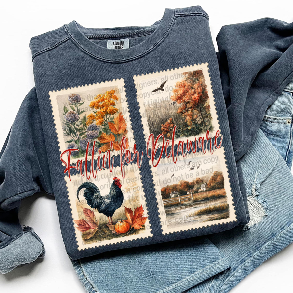 Falling For Delaware Fall Stamps (TTD) DTF transfer