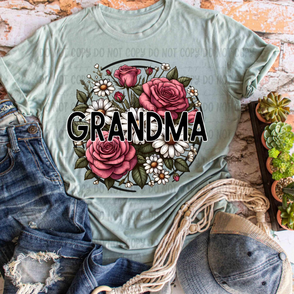 Grandma floral circle (REVEL) 98911 DTF transfer