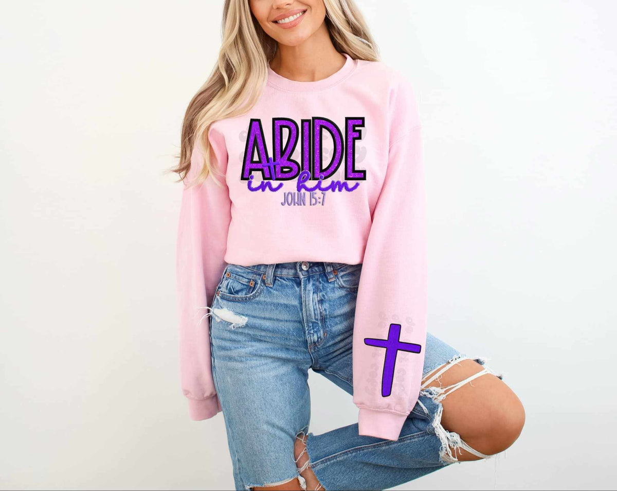 Abide in him FRONT 73715 DTF transfer