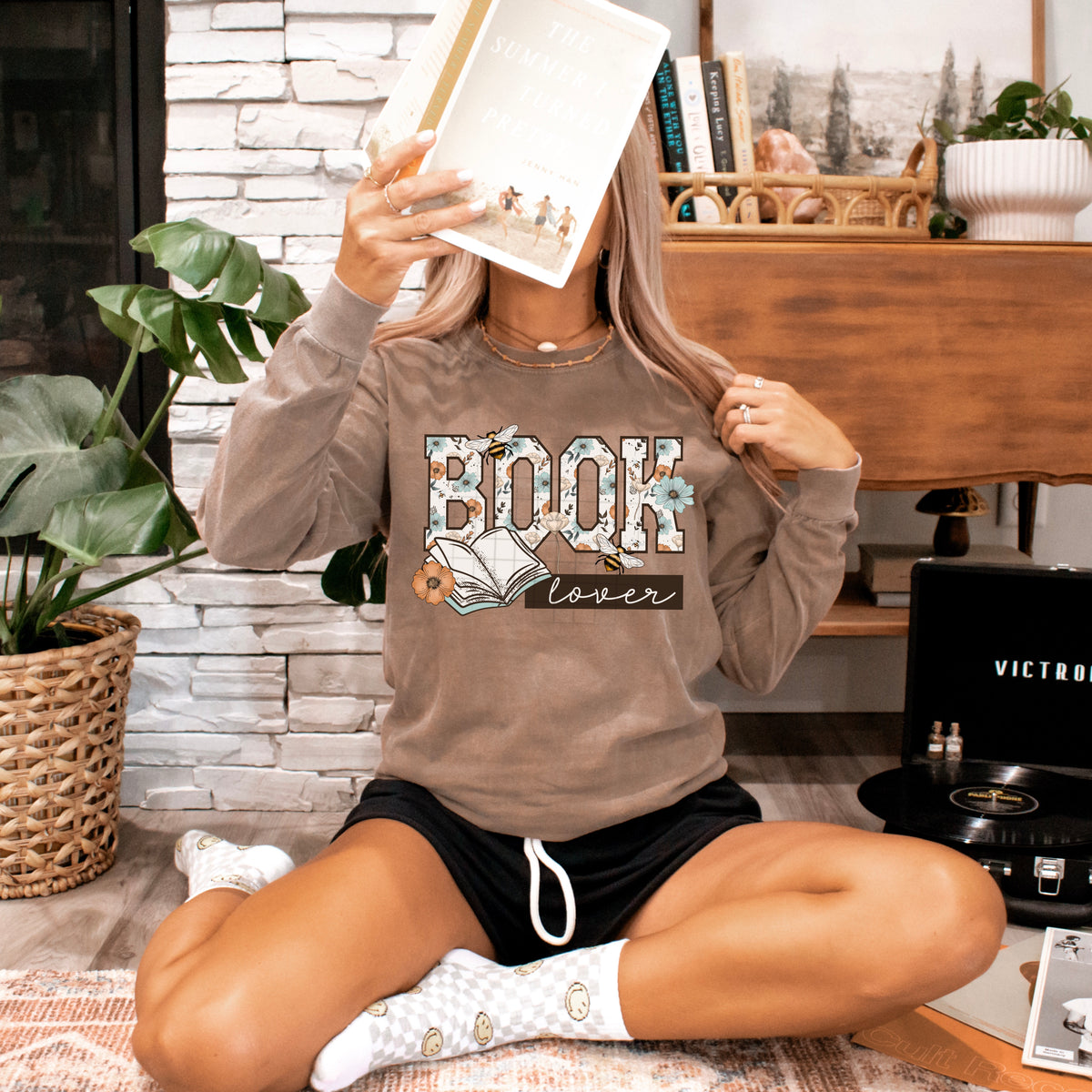 Book lover floral pattern CSC DTF Transfer