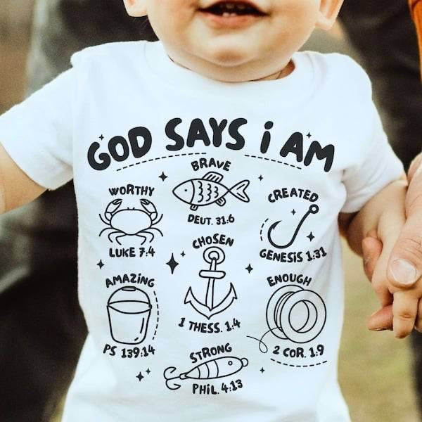 God says I am beach items (KARTA) 64051 DTF transfer