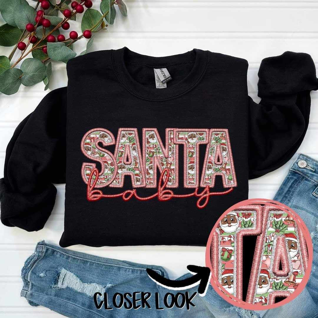 Santa baby dark Santas 62235 DTF transfer