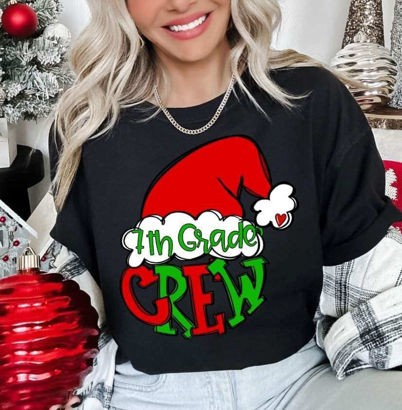 7th grade crew Santa hat (S&G) 70391 DTF transfer