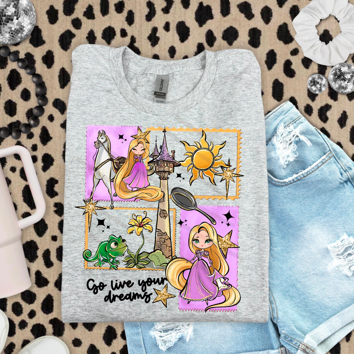 Go live your dreams stamps exclusive DTF transfer