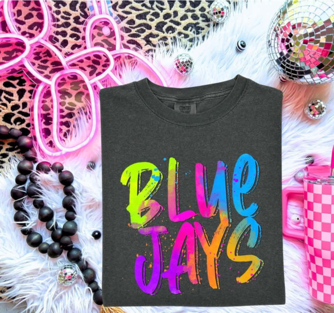 Bluejays Neon Splatter (S&G) 99996 DTF transfer