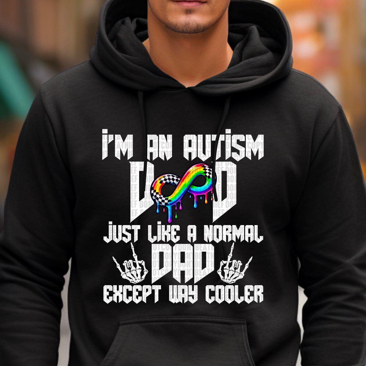 I’m an autism dad white font 93831 DTF transfer