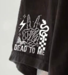 Dead to me WHITE pocket (CSC) 94842 DTF transfer