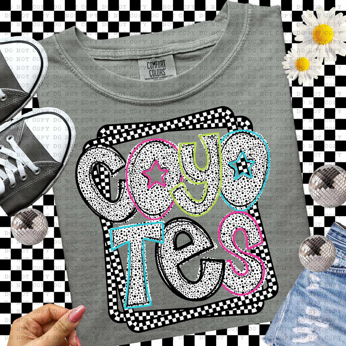 Coyotes Dalmatian filled mascots (ECHT) 55122 DTF transfer
