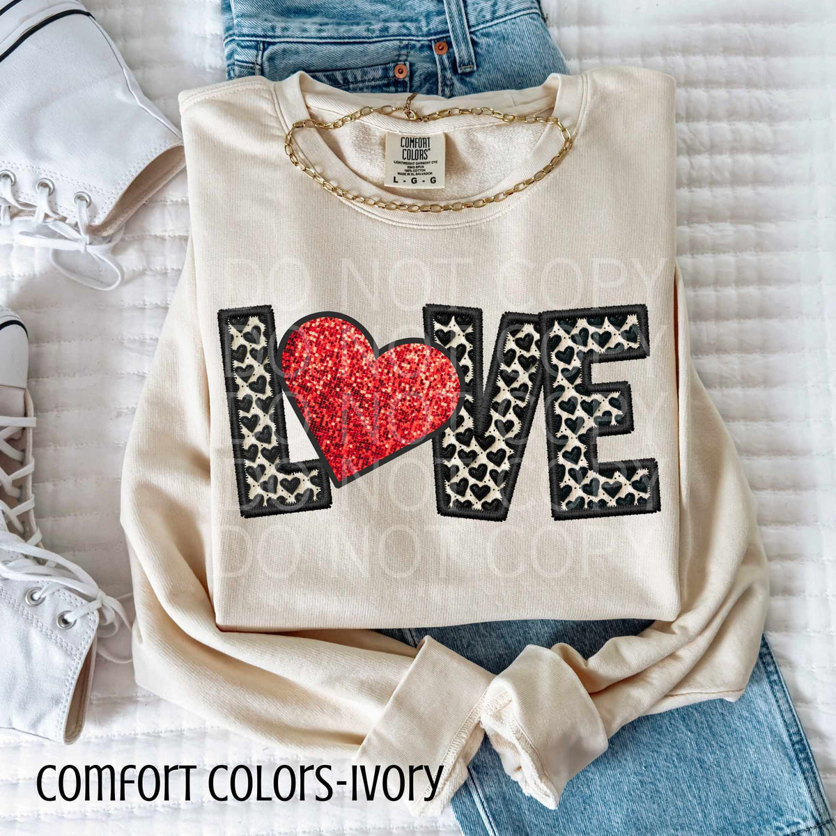 Love red heart (CSG) 80707 DTF transfer