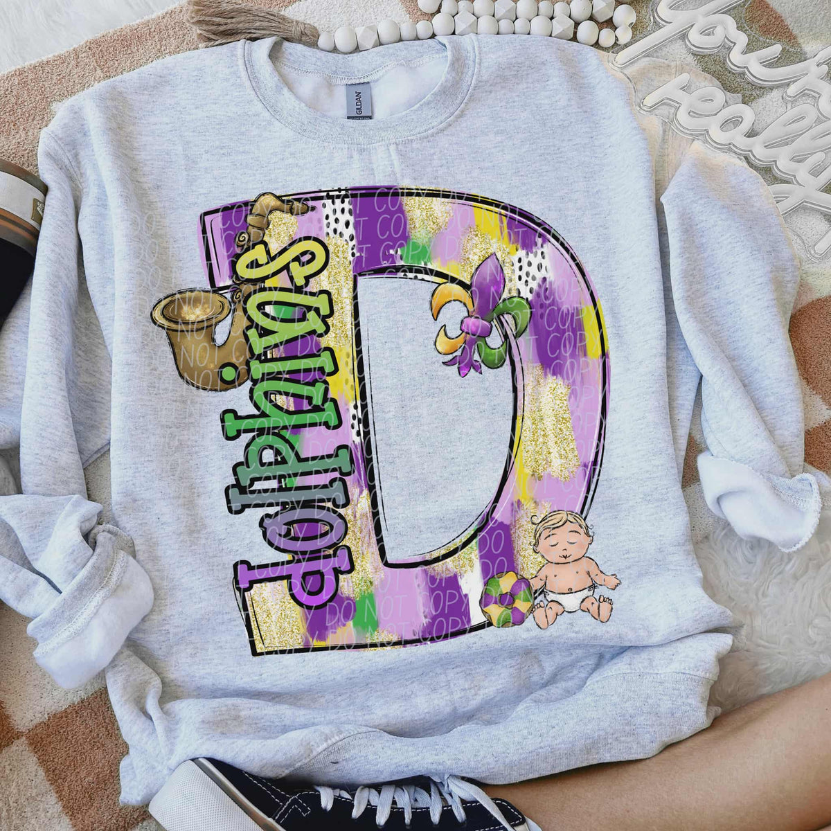 Dolphins Mardi Gras (city) DTF Transfer