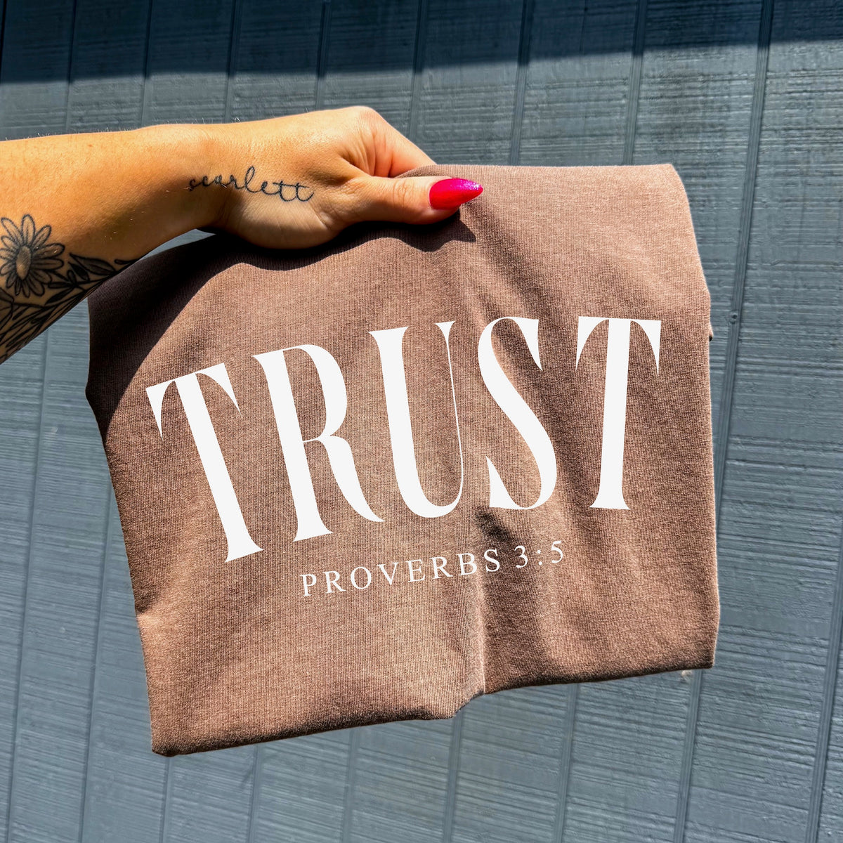 Trust arched WHITE DTF Transfer