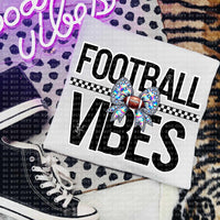 Football vibes rhinestone bow (ECHT) 58785 DTF transfer