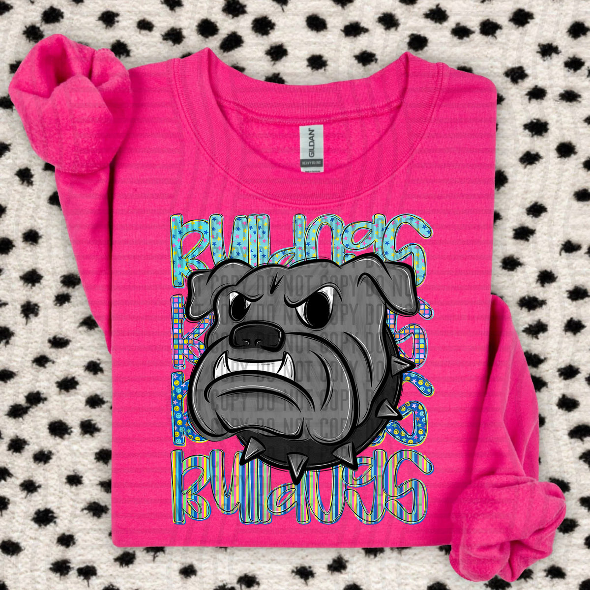 Bulldogs grey chaos stacked (Caplinger) DTF Transfer