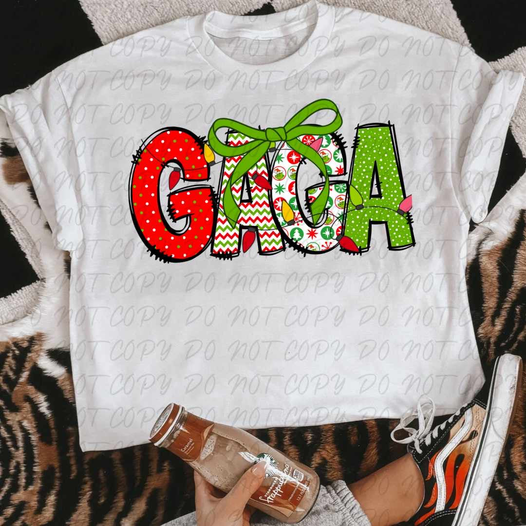 Gaga light green bow (VINTAGE) 64151 DTF transfer